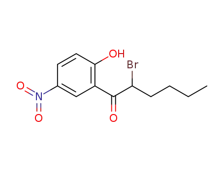 Molecular Structure of 1393093-68-9 (2-bromo-1-(2-hydroxy-5-nitrophenyl)hexan-1-one)