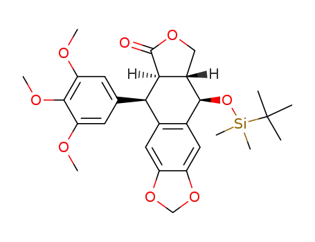 Molecular Structure of 112711-16-7 ((5R,5aR,8aR,9R)-9-((tert-butyldimethylsilyl)oxy)-5-(3,4,5-trimethoxyphenyl)-5,8,8a,9-tetrahydrofuro[3',4':6,7]naphtho[2,3-d][1,3]dioxol-6(5aH)-one)