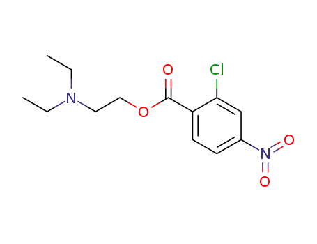 Molecular Structure of 10367-96-1 (Benzoic acid, 2-chloro-4-nitro-, 2-(diethylamino)ethyl ester)