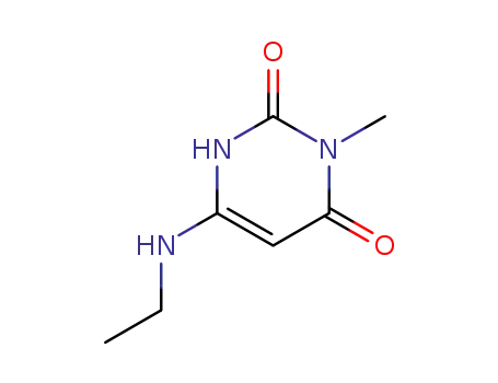 Molecular Structure of 58669-01-5 (2,4(1H,3H)-Pyrimidinedione, 6-(ethylamino)-3-methyl-)