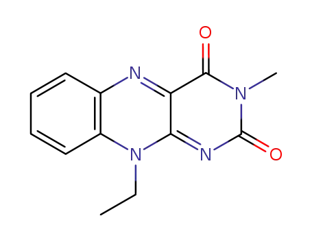 Molecular Structure of 58668-94-3 (Benzo[g]pteridine-2,4(3H,10H)-dione, 10-ethyl-3-methyl-)