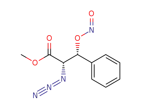 Molecular Structure of 849357-84-2 ((2S,3R)-2-Azido-3-nitrosooxy-3-phenyl-propionic acid methyl ester)