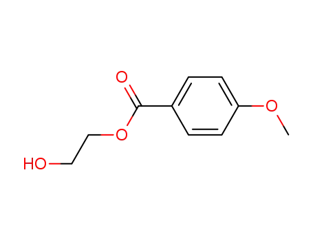 Molecular Structure of 64330-80-9 (Benzoic acid, 4-methoxy-, 2-hydroxyethyl ester)