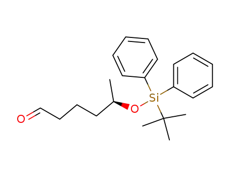 Molecular Structure of 855256-87-0 (Hexanal, 5-[[(1,1-dimethylethyl)diphenylsilyl]oxy]-, (5R)-)