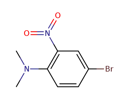 Molecular Structure of 829-02-7 (4-Bromo-N,N-dimethyl-2-nitroaniline)
