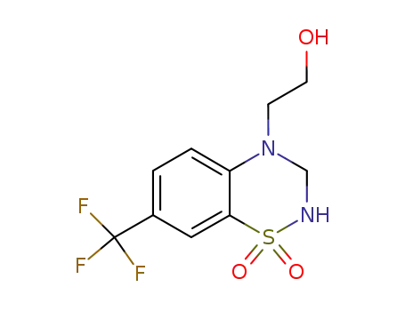 Molecular Structure of 1789-84-0 (2,3-dihydro-7-(trifluoromethyl)-4H-1,2,4-benzothiadiazine-4-ethanol 1,1-dioxide)