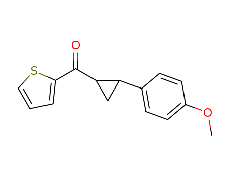 Molecular Structure of 75021-56-6 ([2-(4-methoxy-phenyl)-cyclopropyl]-thiophen-2-yl-methanone)