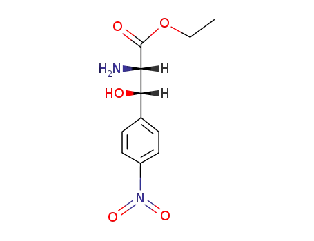 Molecular Structure of 1194757-37-3 ((2<i>S</i>,3<i>S</i>)-2-amino-3-hydroxy-3-(4-nitro-phenyl)-propionic acid ethyl ester)