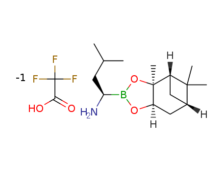 (aR,3aS,4S,6S,7aR)-Hexahydro-3a,8,8-trimethyl-alpha-(2-methylpropyl)-4,6-methano-1,3,2-benzodioxaborole-2-methanamine 2,2,2-trifluoroacetate 179324-87-9