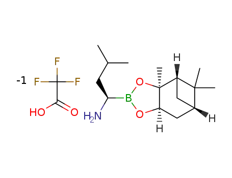 Molecular Structure of 179324-87-9 ((aR,3aS,4S,6S,7aR)-Hexahydro-3a,8,8-trimethyl-alpha-(2-methylpropyl)-4,6-methano-1,3,2-benzodioxaborole-2-methanamine 2,2,2-trifluoroacetate)
