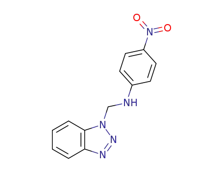 Molecular Structure of 111098-19-2 (N-((1H-benzo[d][1,2,3]triazol-1-yl)methyl)-4-nitroaniline)