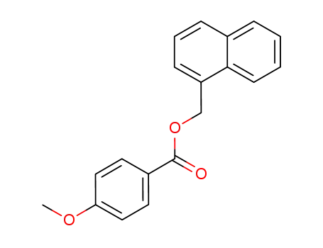 Molecular Structure of 145224-15-3 (Benzoic acid, 4-methoxy-, 1-naphthalenylmethyl ester)