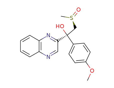 (S)-2-((R)-Methanesulfinyl)-1-(4-methoxy-phenyl)-1-quinoxalin-2-yl-ethanol
