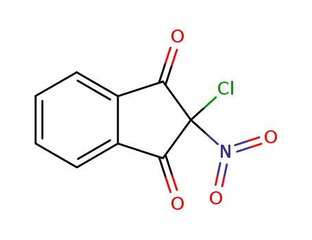 Molecular Structure of 90415-25-1 (2-chloro-2-nitro-indan-1,3-dione)