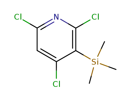 Molecular Structure of 837365-00-1 (Pyridine, 2,4,6-trichloro-3-(trimethylsilyl)-)