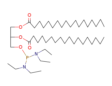 Molecular Structure of 41892-56-2 (Octadecanoic acid,
1-[[[bis(diethylamino)phosphino]oxy]methyl]-1,2-ethanediyl ester)