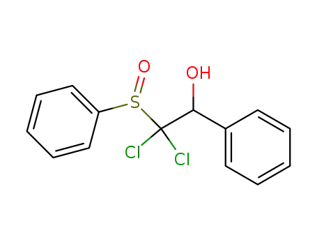 Molecular Structure of 86002-02-0 (2,2-dichloro-1-phenyl-2-(phenylsulfinyl)-1-ethanol)