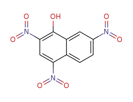 Molecular Structure of 38319-14-1 (2,4,7-trinitro-1-naphthalenol)