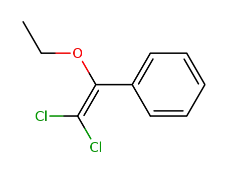 Molecular Structure of 78176-13-3 ((2,2-Dichloro-1-ethoxy-vinyl)-benzene)