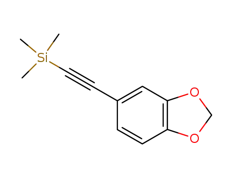 Molecular Structure of 147771-00-4 (Silane, (1,3-benzodioxol-5-ylethynyl)trimethyl-)