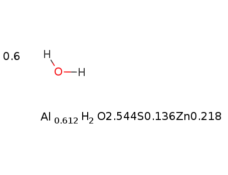 (Zn<sub>0218</sub>Al<sub>0.612</sub>(OH)2)(S<sup>(01)</sup>O<sub>4</sub>)36*0.6H<sub>2</sub>O