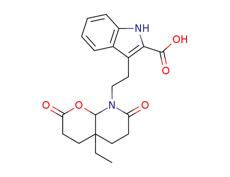 3-[2-(4a-Ethyl-2,7-dioxo-hexahydro-pyrano[2,3-b]pyridin-8-yl)-ethyl]-1H-indole-2-carboxylic acid