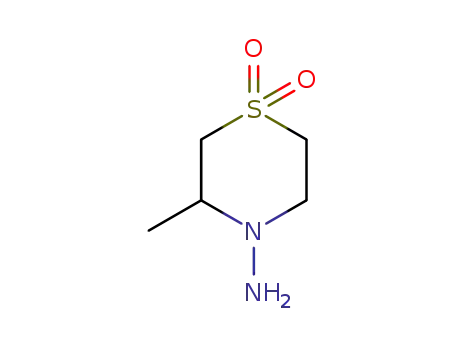 Molecular Structure of 26494-77-9 (3-methylthiomorpholin-4-amine 1,1-dioxide)