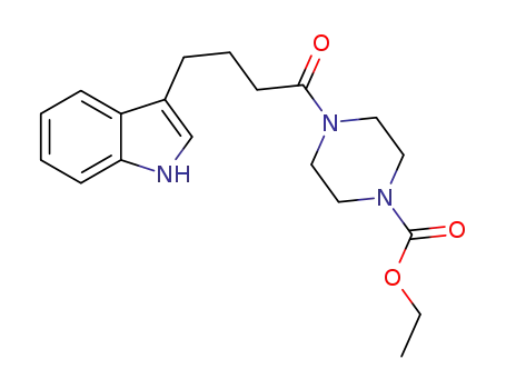 Molecular Structure of 1022576-81-3 (ethyl 4-[4-(1H-indol-3-yl)butanoyl]piperazine-1-carboxylate)