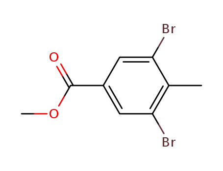 Molecular Structure of 74896-66-5 (METHYL 3,5-DIBROMO-4-METHYLBENZOATE)
