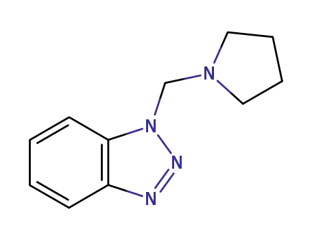 Molecular Structure of 19213-23-1 ((1-PYRROLIDINYLMETHYL)BENZOTRIAZOLE  97&)