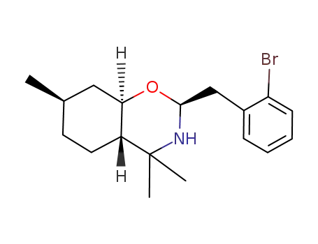 Molecular Structure of 321669-61-8 (2α-(2'-bromophenylmethyl)-4,4,7α-trimethyl-trans-octahydro-1,3-benzoxazine)