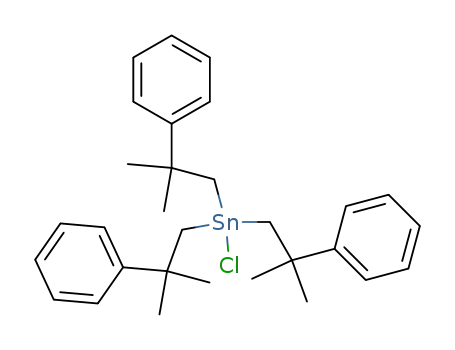 Molecular Structure of 1178-79-6 (chlorotris(2-methyl-2-phenylpropyl)stannane)