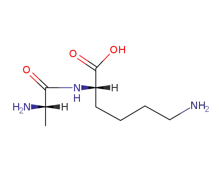 Molecular Structure of 5051-06-9 ((S)-6-Amino-2-((S)-2-amino-propionylamino)-hexanoic acid)