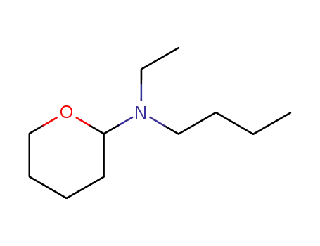Molecular Structure of 26683-07-8 (butyl-ethyl-tetrahydropyran-2-yl-amine)