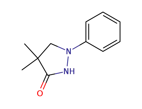Molecular Structure of 2654-58-2 (4,4-Dimethyl-1-phenyl-3-pyrazolidone)