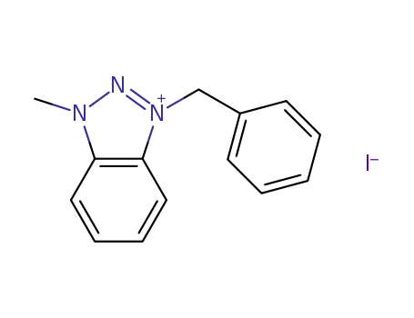 Molecular Structure of 1334478-48-6 (1-benzyl-3-methylbenzotriazolium iodide)