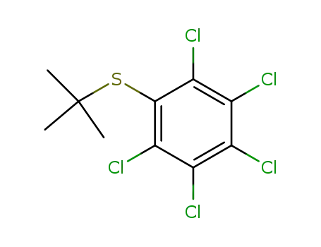 Molecular Structure of 42325-67-7 (t-Bu-pentachlorphenylsulfid)