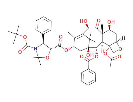 10-deacetylbaccatin III-13-O-[(4S,5R)-4-phenyl-3-(tert-butoxycarbonyl)-2,2-dimethyl-1,3-oxazolidine-5-carboxylate]