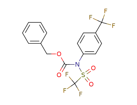 Molecular Structure of 250296-57-2 (N-Benzyloxycarbonyl-N-trifluoromethylsulfonyl-4-trifluoromethylanilide)
