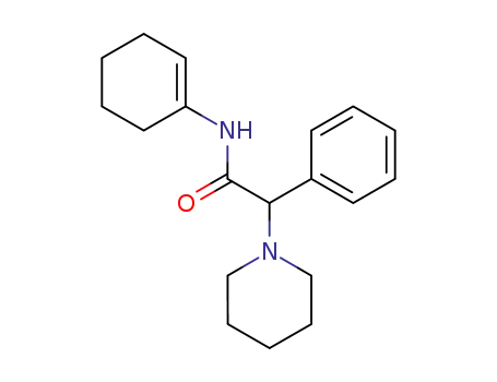 Molecular Structure of 175606-30-1 (N-Cyclohex-1-enyl-2-phenyl-2-piperidin-1-yl-acetamide)
