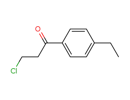 Molecular Structure of 28547-31-1 (1-Propanone, 3-chloro-1-(4-ethylphenyl)-)