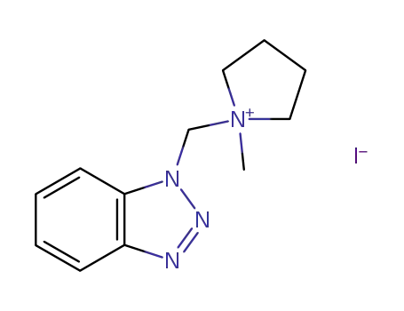 Molecular Structure of 127236-78-6 (N-(benzotriazol-1-ylmethyl)-N-methylpyrrolidinium iodide)