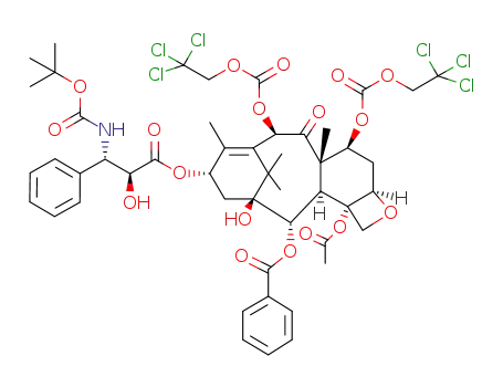 Molecular Structure of 151636-78-1 ((2'R,3'S)-7,10-di-Troc-docetaxel)