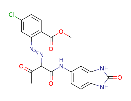 Benzoic acid,4-chloro-2-[2-[1-[[(2,3-dihydro-2-oxo-1H-benzimidazol-5-yl)amino]carbonyl]-2-oxopropyl]diazenyl]-,methyl ester