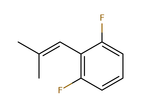 Molecular Structure of 135133-56-1 (2,6-Difluoro-β,β-dimethylstyrene)