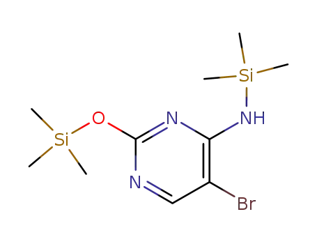 Molecular Structure of 50271-92-6 (4-Pyrimidinamine, 5-bromo-N-(trimethylsilyl)-2-[(trimethylsilyl)oxy]-)