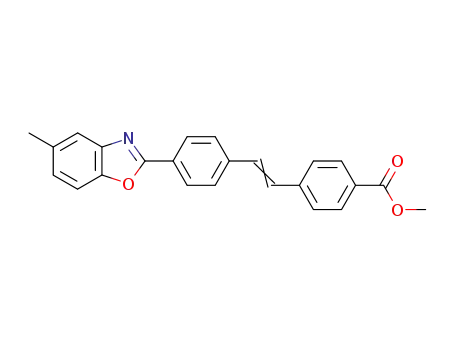 Benzoic acid, 4-[2-[4-(5-methyl-2-benzoxazolyl)phenyl]ethenyl]-, methyl ester