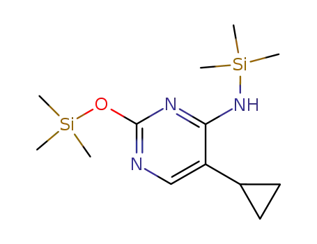 Molecular Structure of 143324-68-9 (4-Pyrimidinamine, 5-cyclopropyl-N-(trimethylsilyl)-2-[(trimethylsilyl)oxy]-)