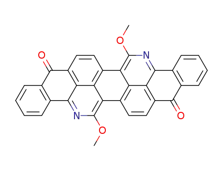 Molecular Structure of 31715-57-8 (Benzo[b]naphth[1',2',3':1,8]isoquino[5,4-hi]thebenidine-9,18-dione,6,15-dimethoxy- (8CI,9CI))