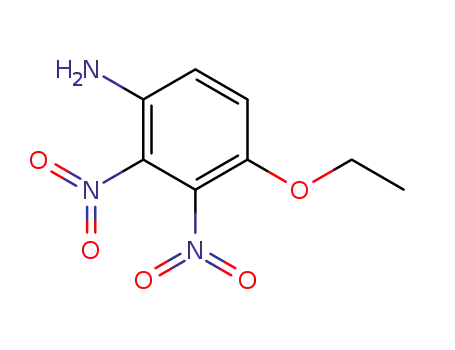 Molecular Structure of 3914-05-4 (Benzenamine, 4-ethoxy-2,3-dinitro-)